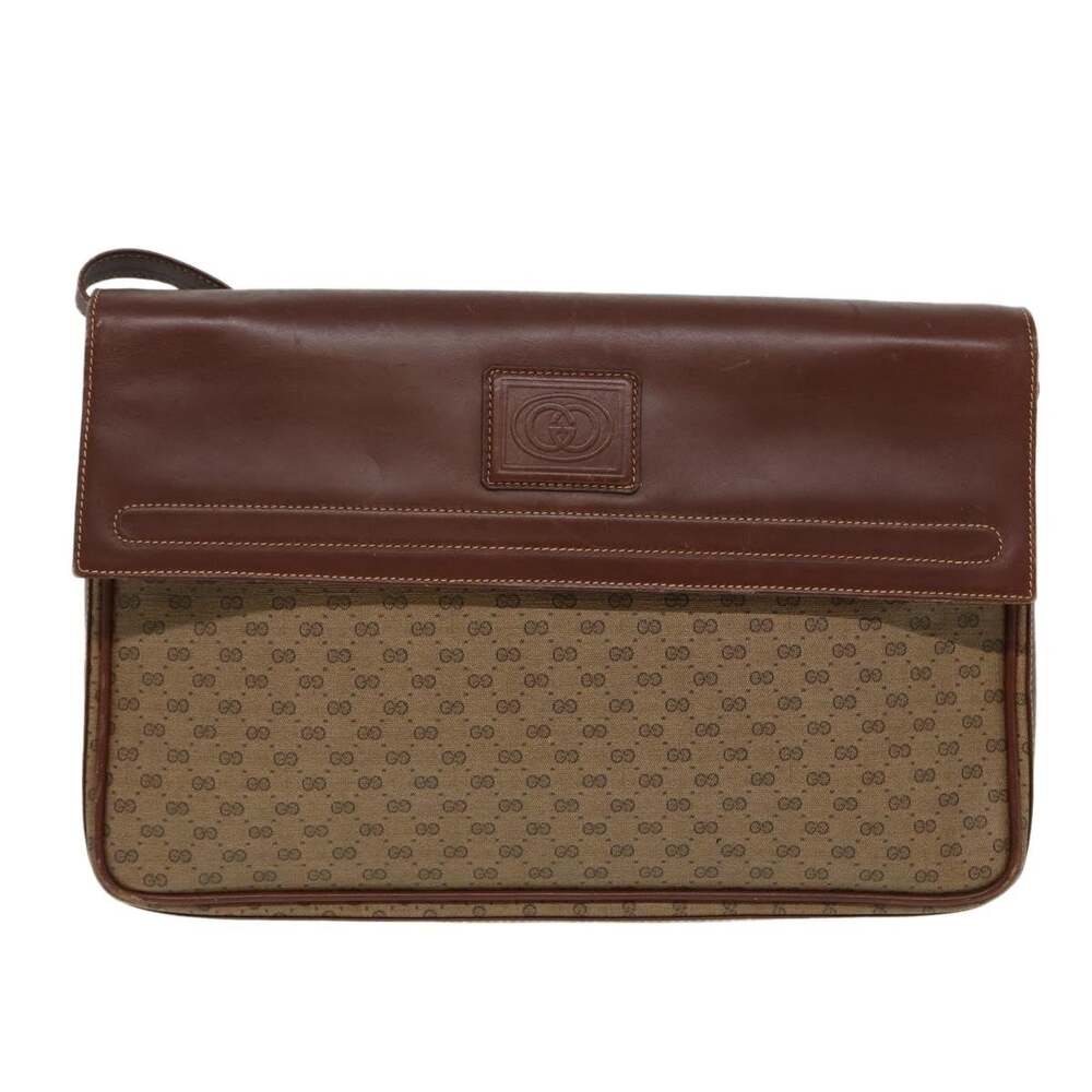 Gucci Micro GG Supreme Shoulder Bag Brown
